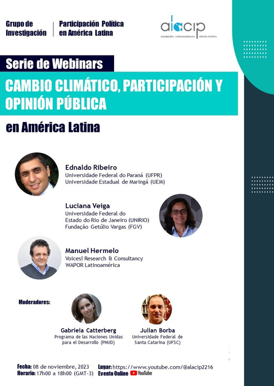 WEBINAR: Cambio Climático, Participación y Opinión Pública en América Latina