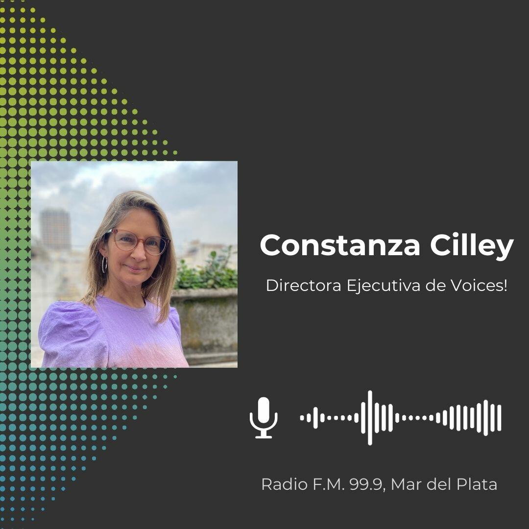 Entrevista a Constanza Cilley radio F.M. 99.9, Mar del Plata